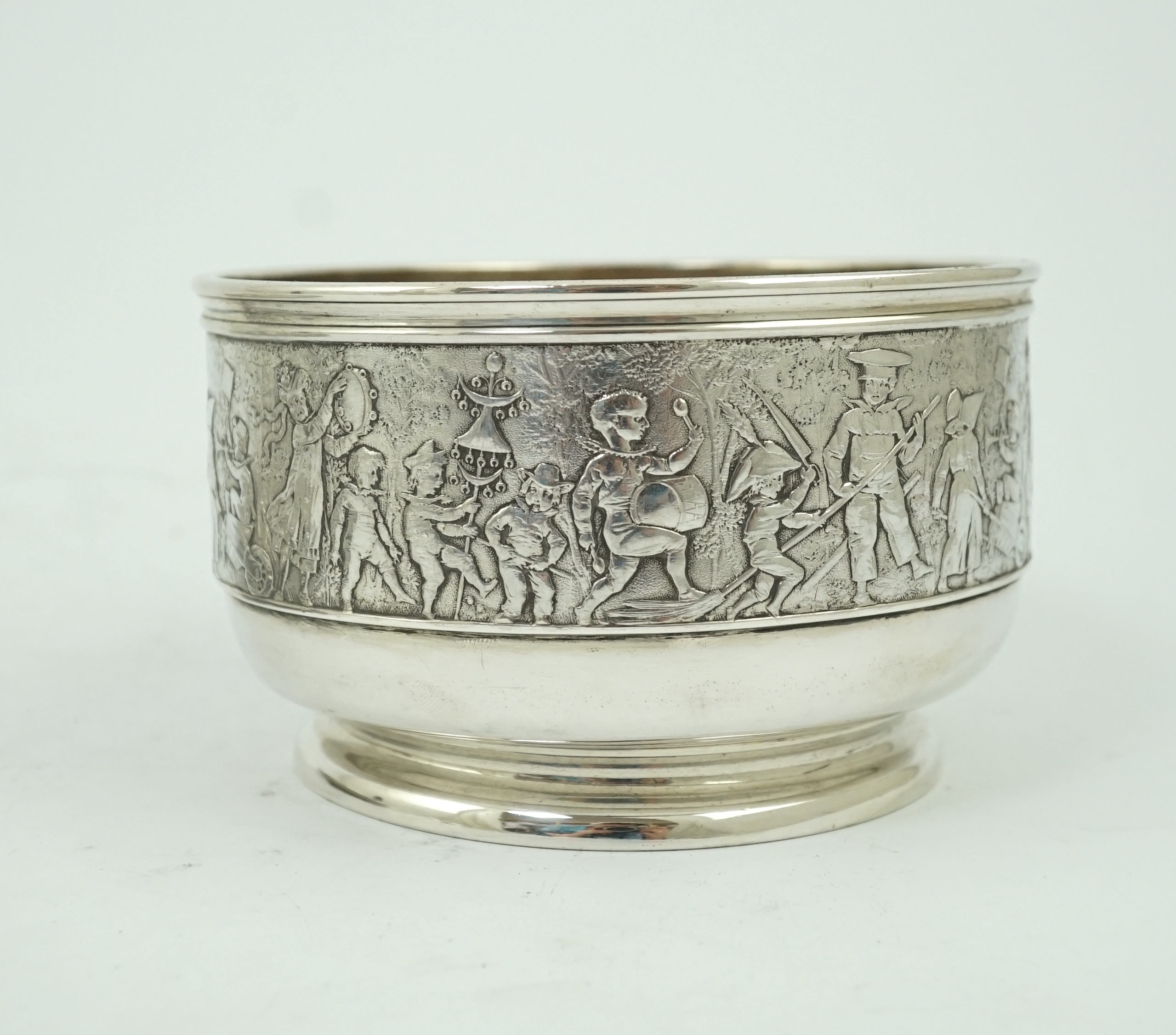 A late 19th/early 20th century Tiffany & Co sterling silver christening bowl on stand